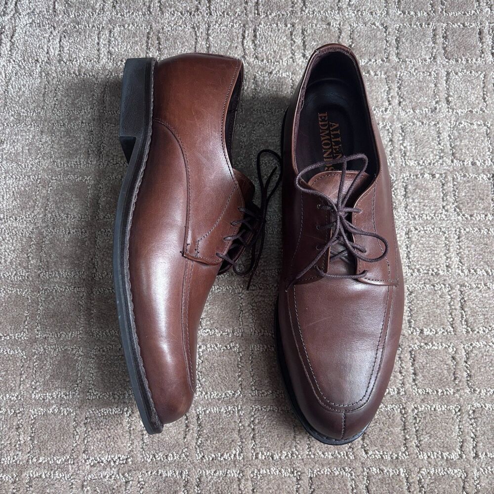 Allen Edmonds Port Washington Nomad Split Toe Derby Dress Shoes Men 10 Brown EUC
